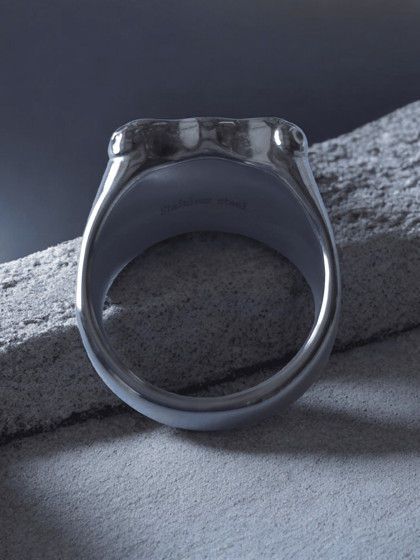 Bague Biker Route 66 acier inoxydable 316l - Claudine Biker Shop