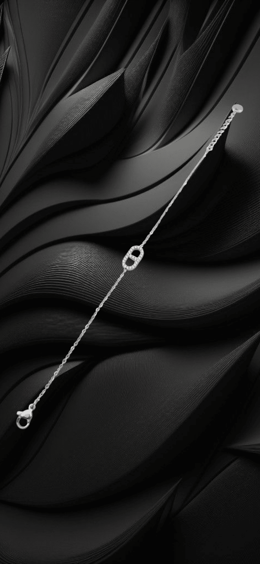 Bracelet maille marine acier inoxydable - Claudine Biker Shop