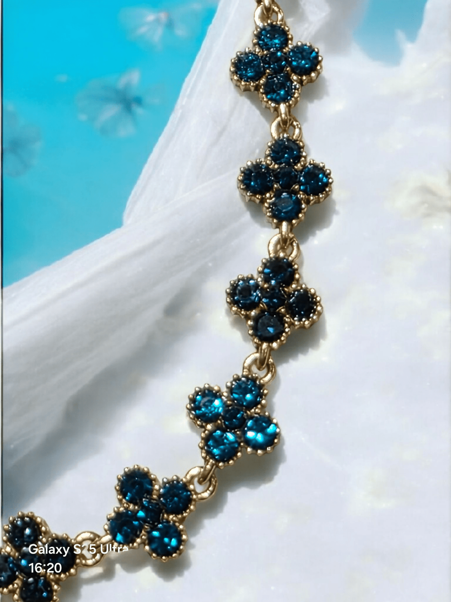 Collier Trèfles Strass Acier inoxydable - Claudine Biker Shop