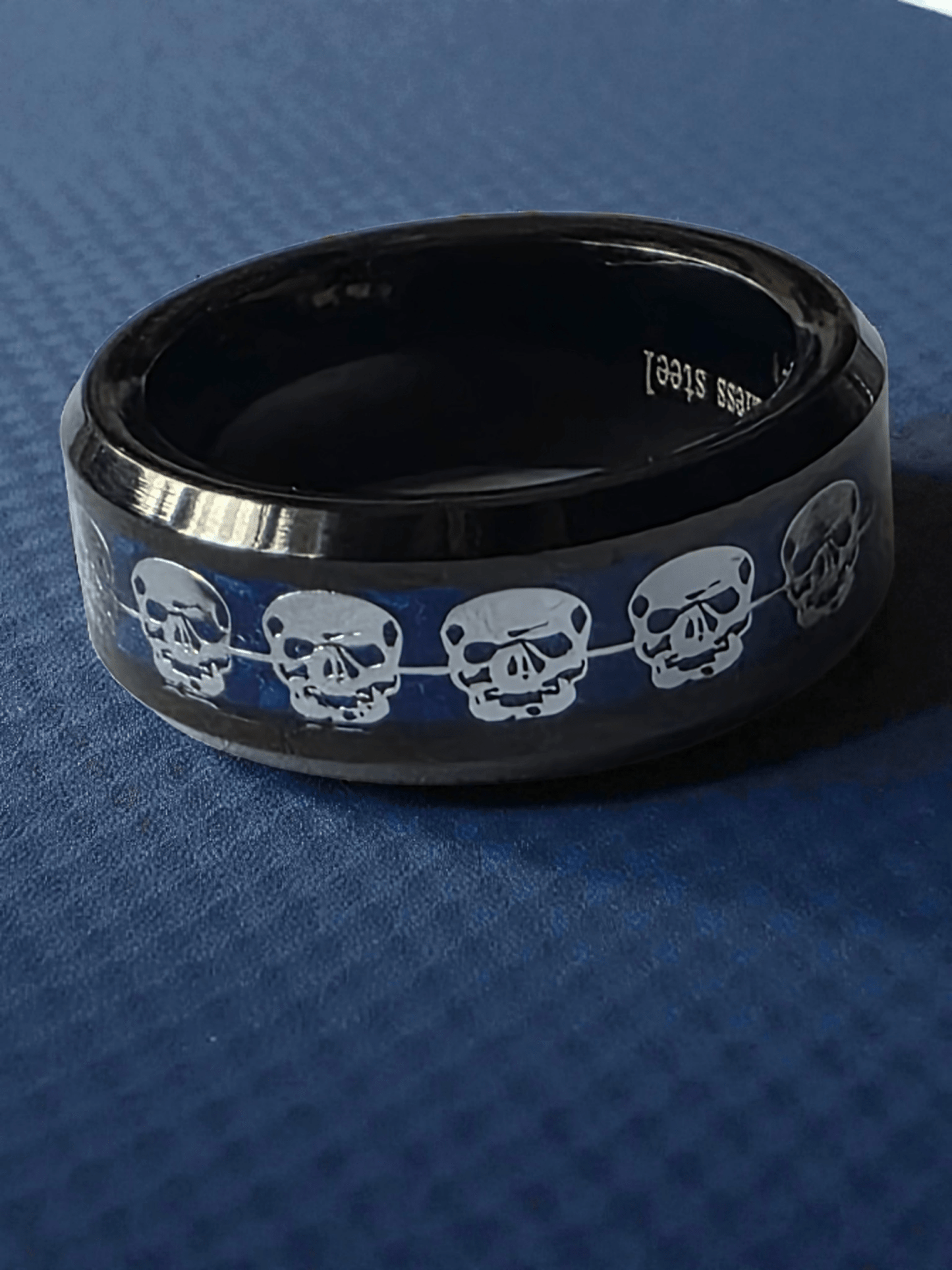 Anneau alliance tête de mort - Claudine Biker Shop