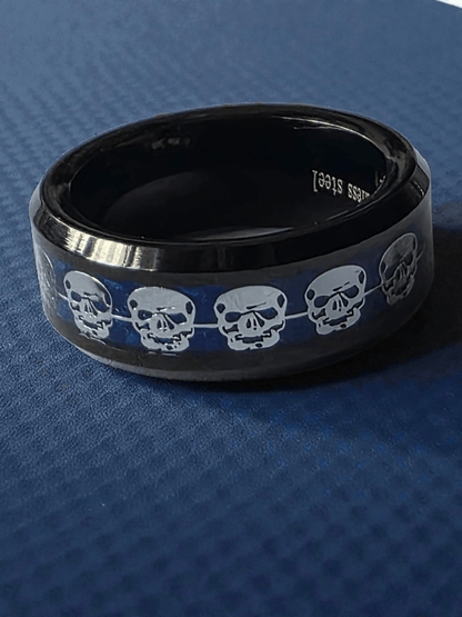 Anneau alliance tête de mort - Claudine Biker Shop