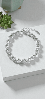 Bracelet infini strass Acier inoxydable - Claudine Biker Shop