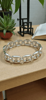 Bracelet jonc maille marine - Claudine Biker Shop