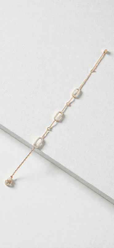 Bracelet maille strass - Claudine Biker Shop