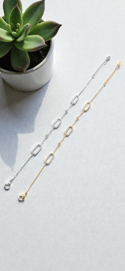 Bracelet maille strass - Claudine Biker Shop