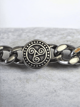Bracelet triskèle celtique en acier inoxydable - Claudine Biker Shop
