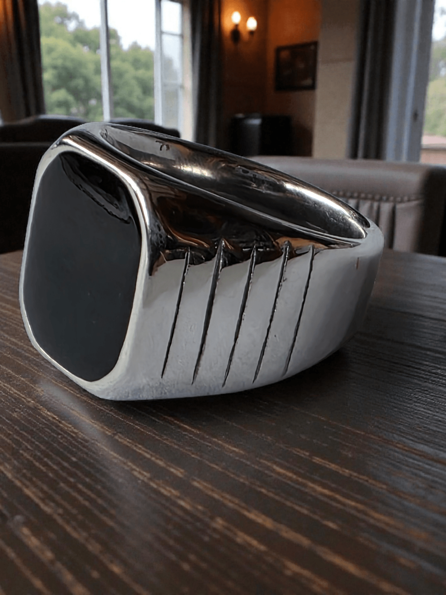 Chevalière homme acier inoxydable - Claudine Biker Shop