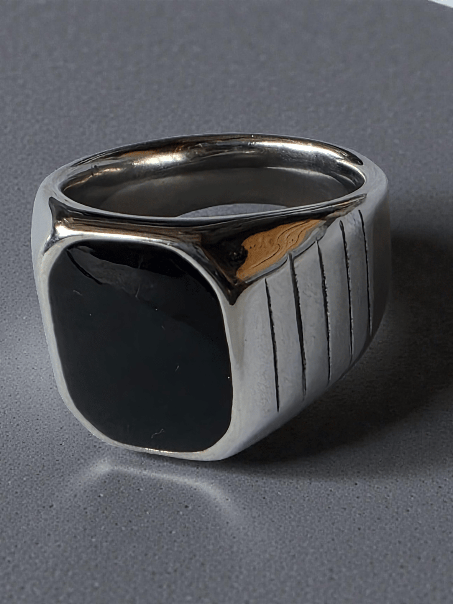 Chevalière homme acier inoxydable - Claudine Biker Shop