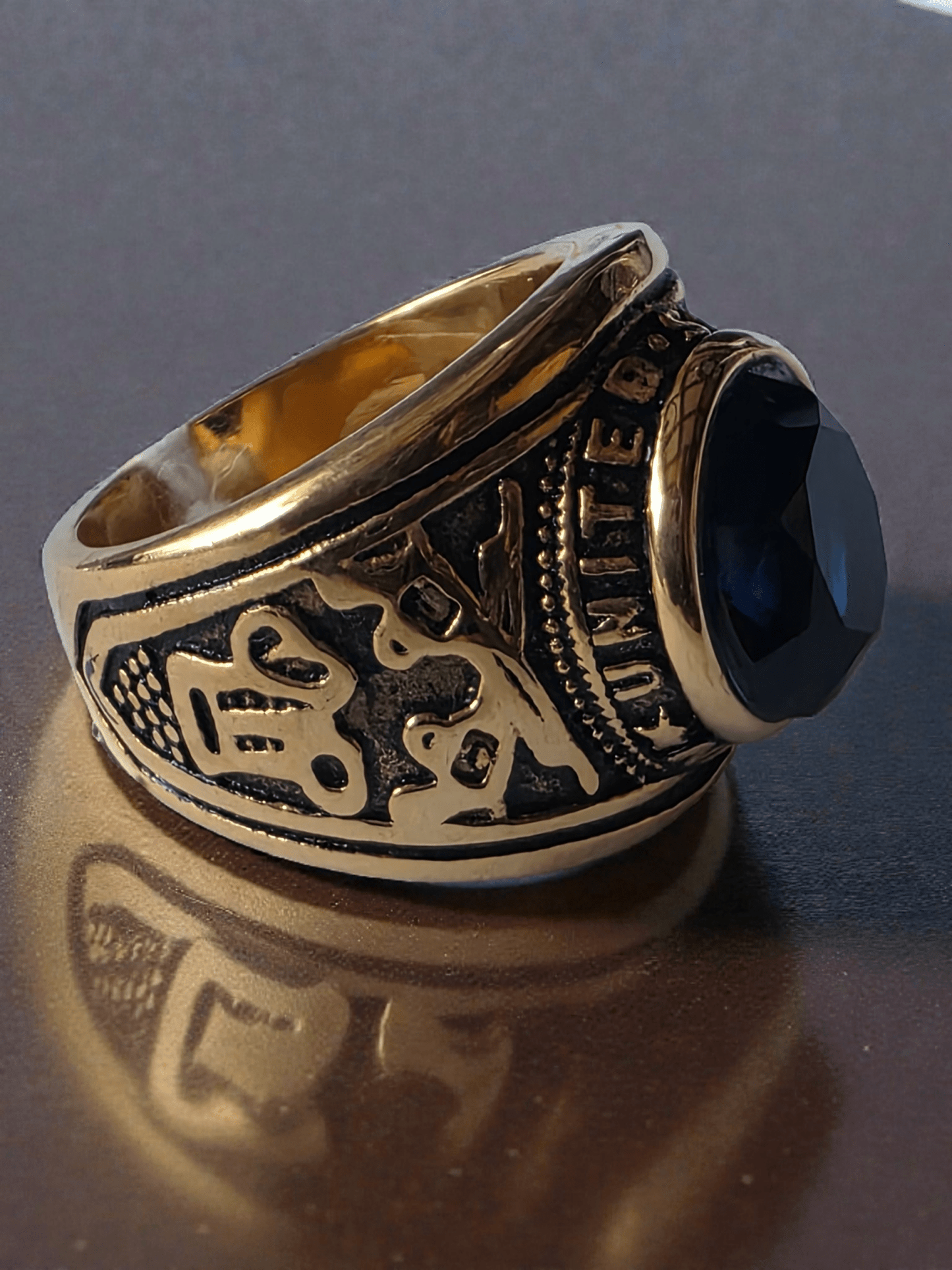 Chevalière united state acier inoxydable - Claudine Biker Shop