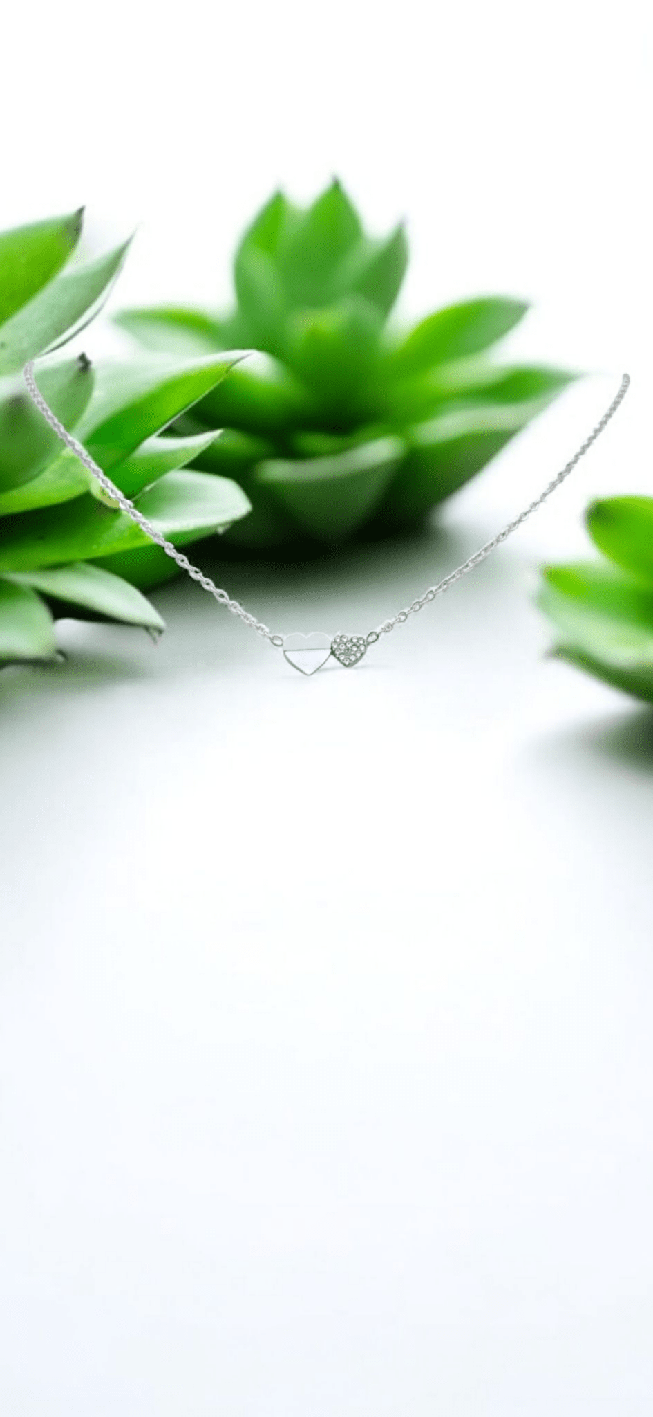 Collier cœur strass et nacre - Claudine Biker Shop