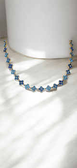 Collier trèfle strass Acier inoxydable - Claudine Biker Shop