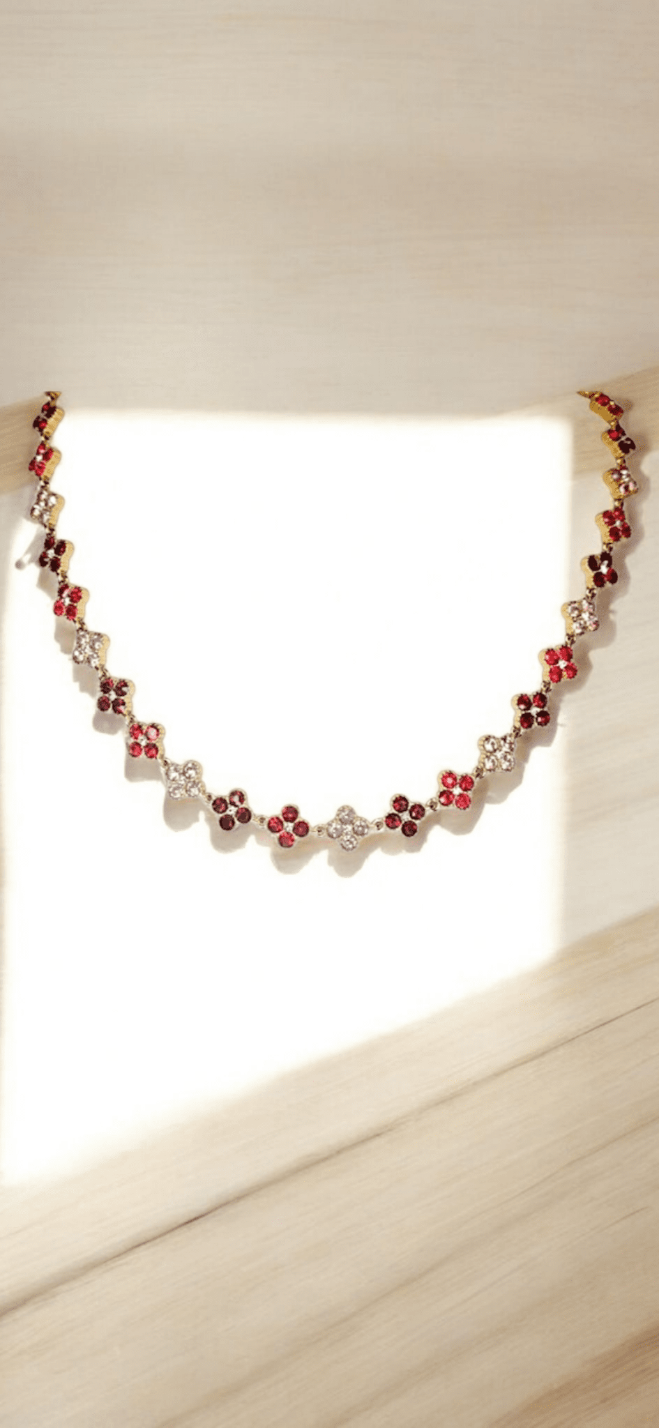 COLLIER TREFLE STRASS ACIER INOXYDABLE - Claudine Biker Shop