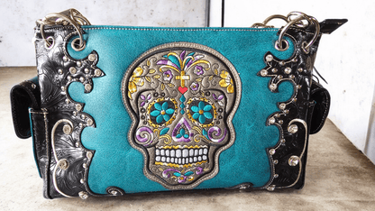 Sac à main tête de mort Mexicaine - Claudine Biker Shop