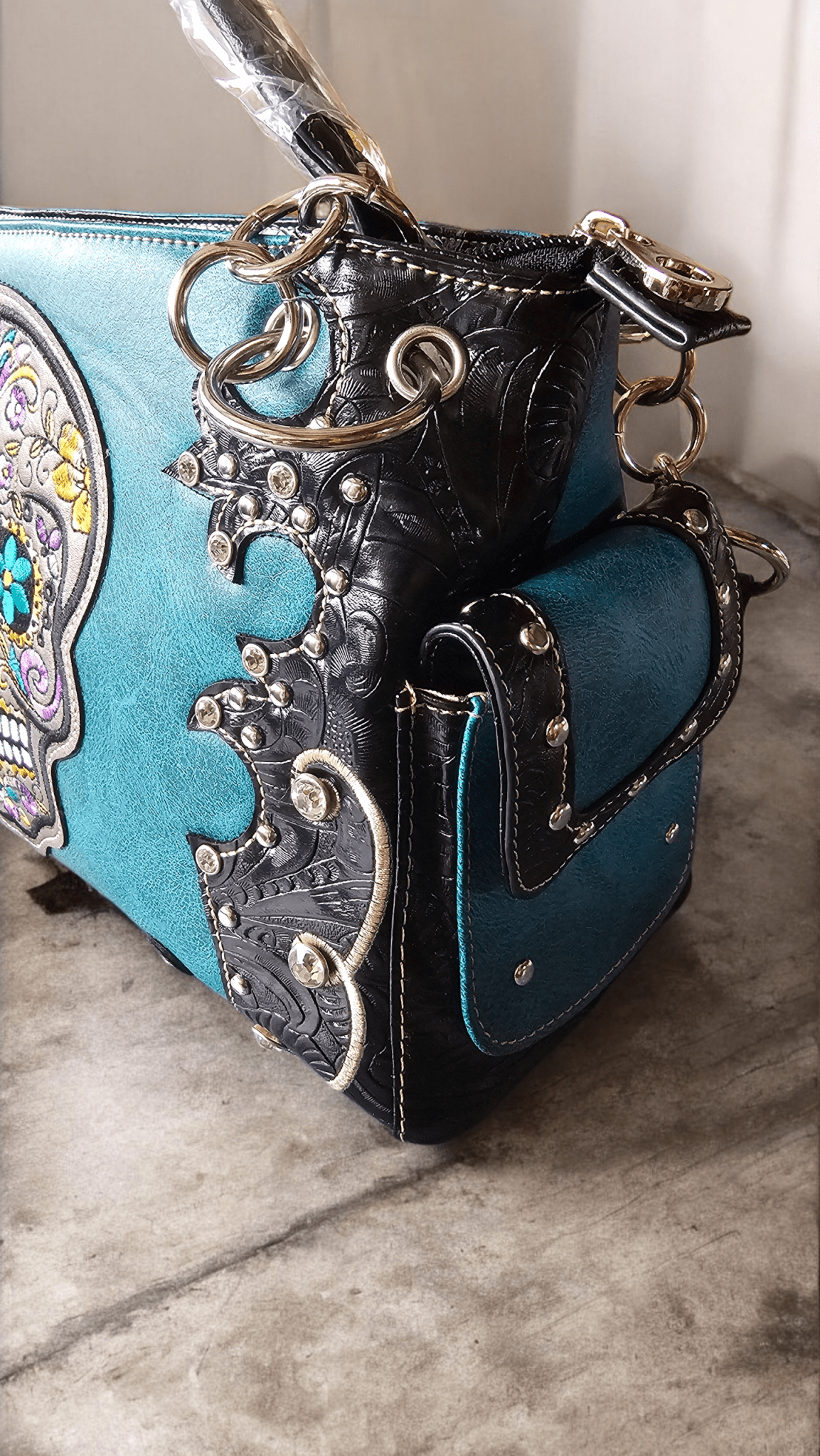 Sac à main tête de mort Mexicaine - Claudine Biker Shop