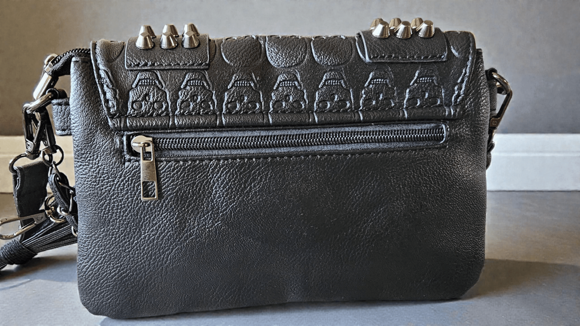 Sac pochette tête de mort - Claudine Biker Shop